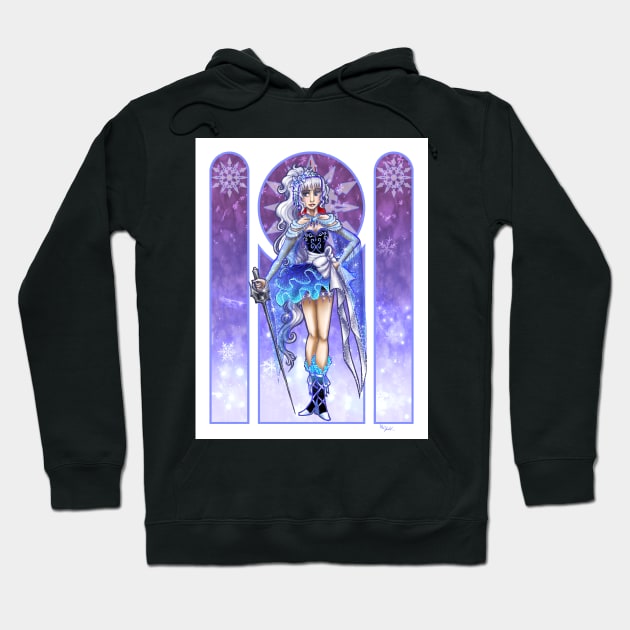 RWBY Art Nouveau - Weiss Schnee Hoodie by kaemcspadden@gmail.com